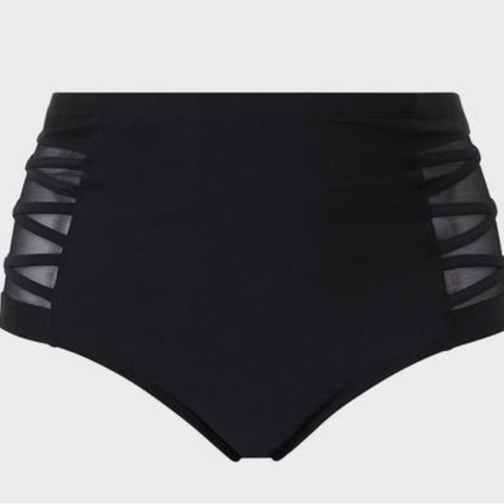 Torrid Black High-Waist Swim Bottom